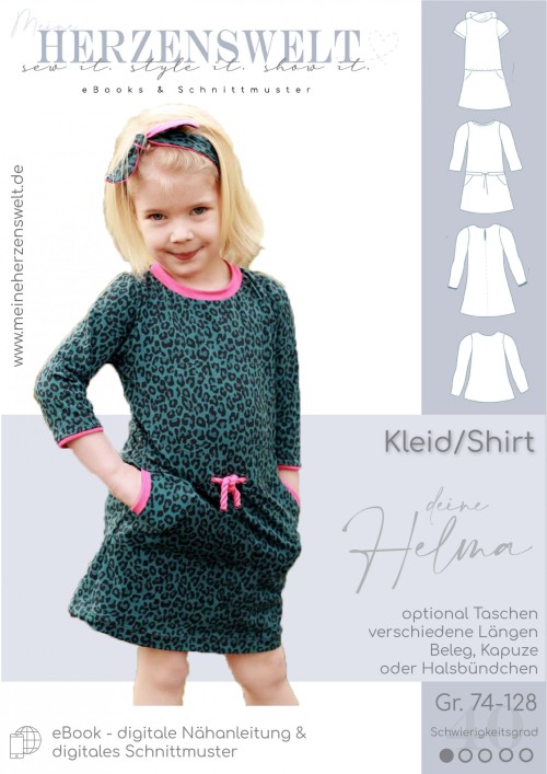 Kleid Sweatkleid Helma - Kinder - Schnittmuster - Nähanleitung