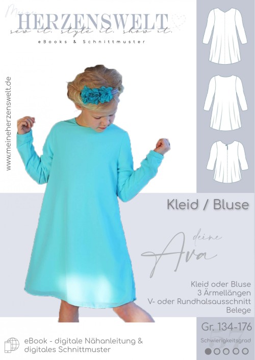 Kleid/Bluse Kinder - Ava - Nähanleitung