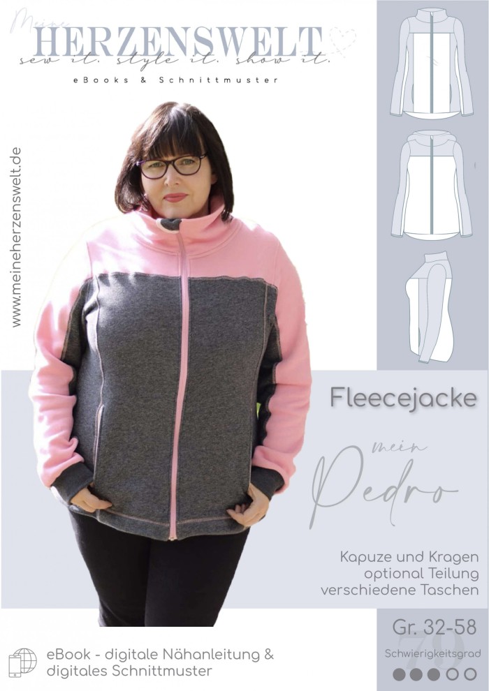 Fleecejacke Pedro Damen - Schnittmuster