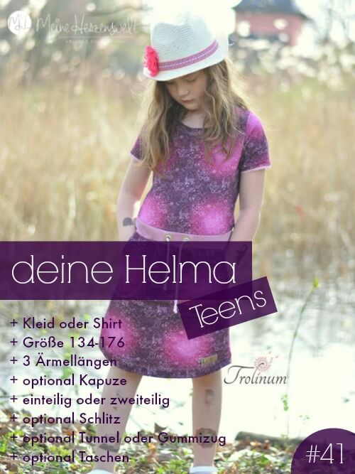 deine Helma - Kleid/Shirt - Mädchen - Nähanleitung - Schnittmuster - Meine Herzenswelt