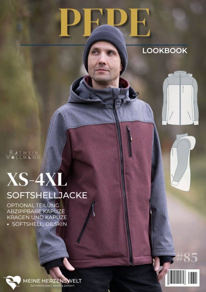 L085 Lookbook Pepe Schnittmuster Softshelljacke Herren Schnittmuster Nähen(1)