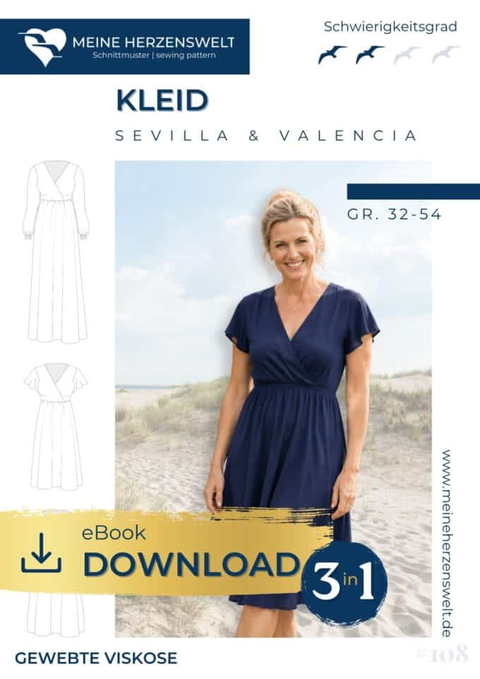 E108 Sevilla Montral Kleid Schnittmuster Naehen Meine Herzenswelt