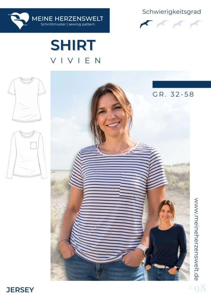 S098 Vivien Shirt Schnittmuster Naehen Meine Herzenswelt