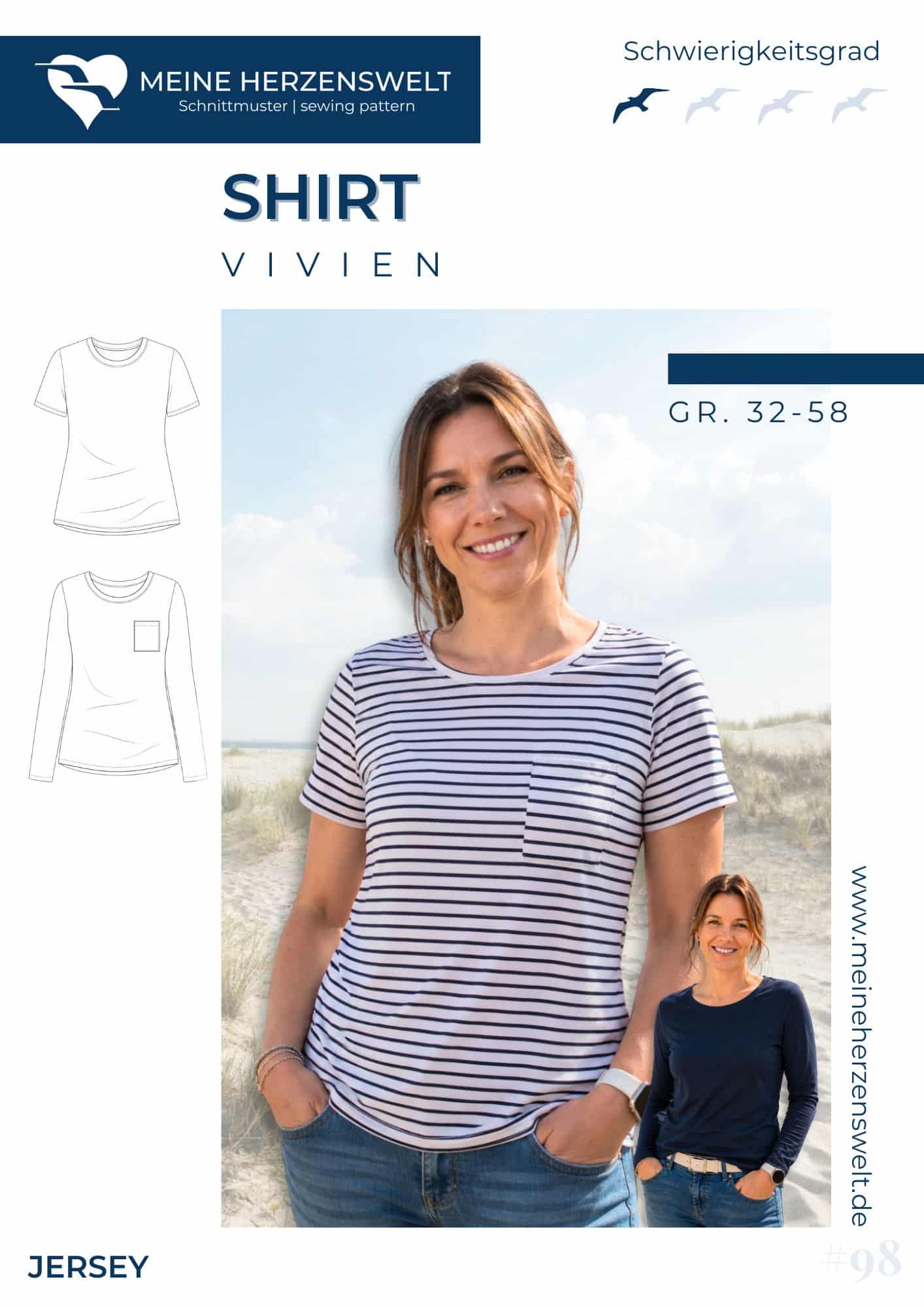 S098 Vivien Shirt Schnittmuster Naehen Meine Herzenswelt