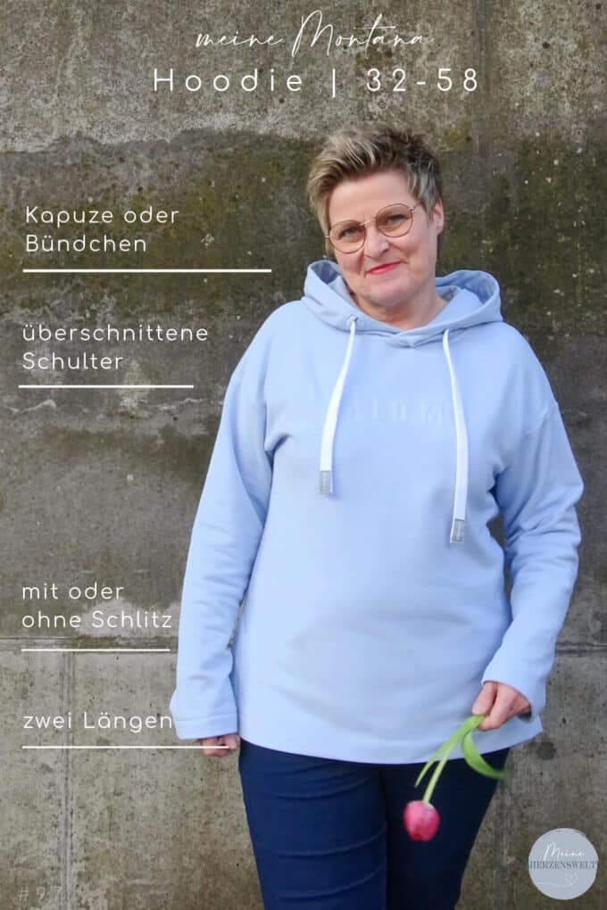 141- Schnittübersicht - Sweater - meine Montana - meine herzenswelt - Nähanleitung - Schnittmuster - Nähen - eBook