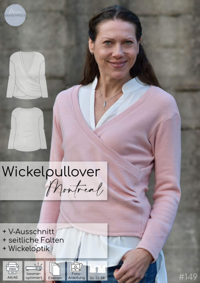 Lookbook #149 Montreal - Wickelpullover - Pullover - Schnittmuster - Nähen - Damen - eBook 2