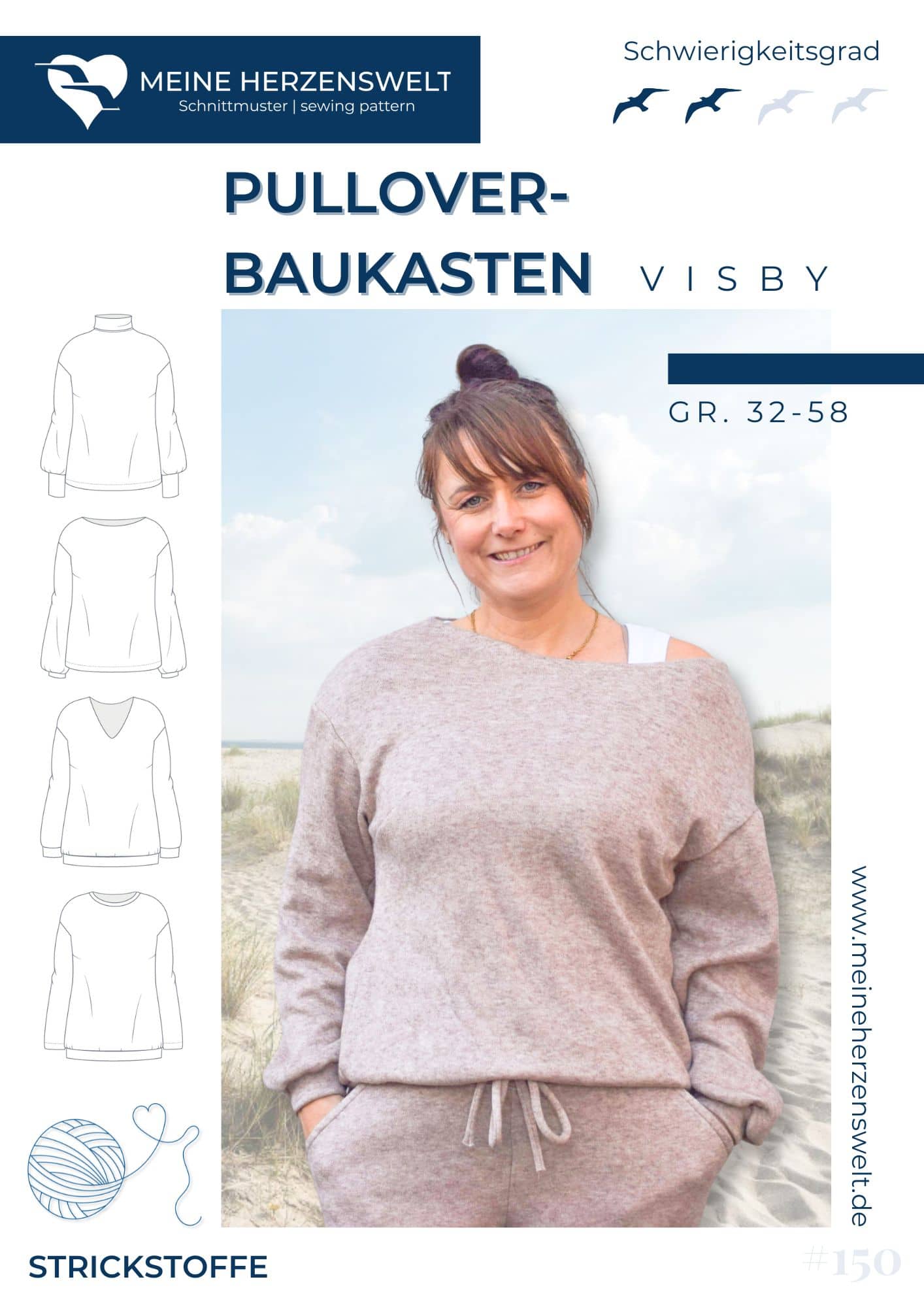 S120 Melba Kleid Pullover Schnittmuster Naehen Meine Herzenswelt