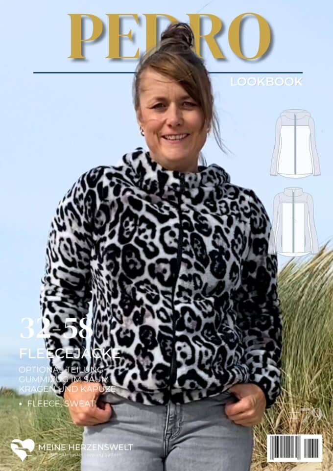 L079 Lookbook Pedro Schnittmuster Fleecejacke Damen Meine Herzenswelt