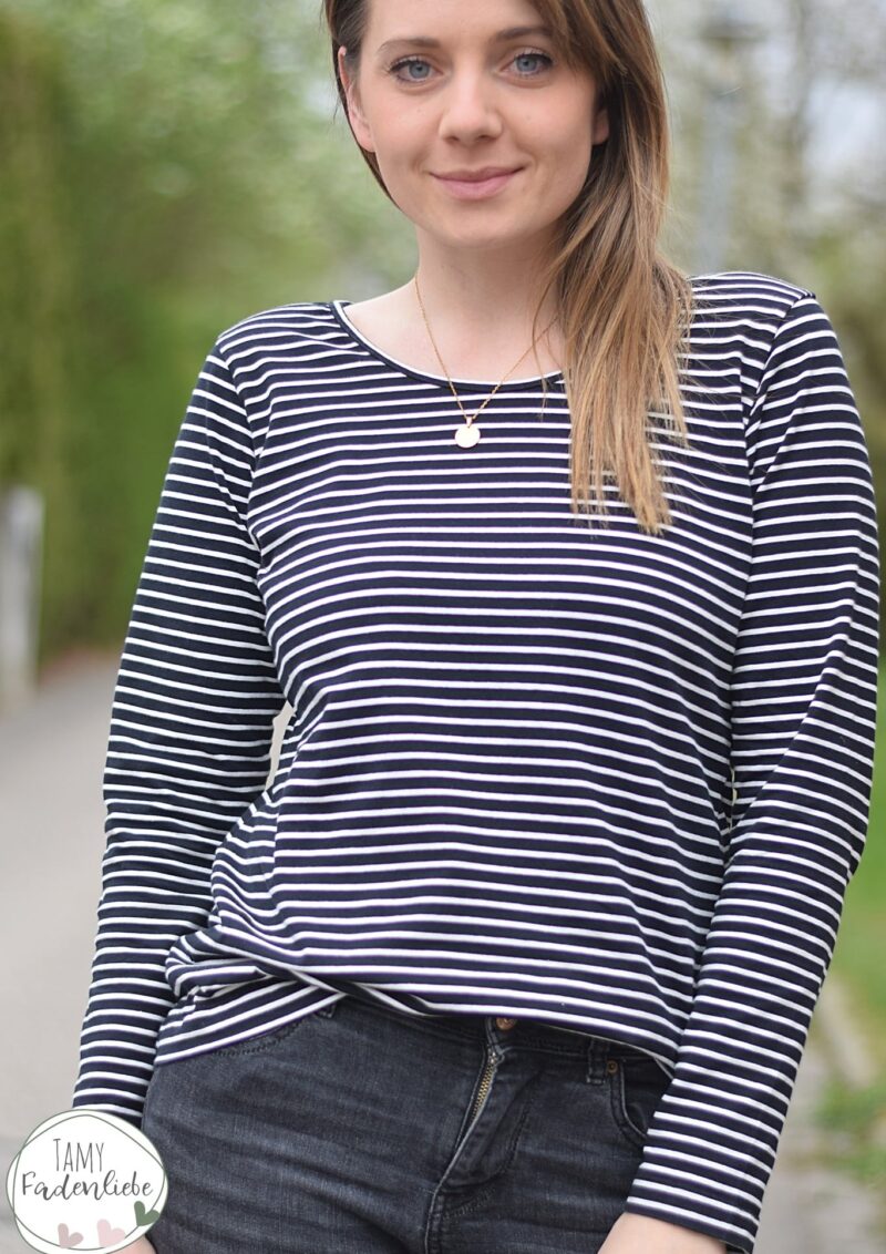 Vivien Freebook Schnittmuster Newsletter Meine Herzenswelt Shirt für Damen Tamy Ha