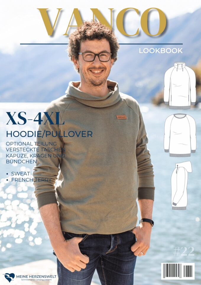 L022 Lookbook Vanco Schnittmuster Hoodie Herren