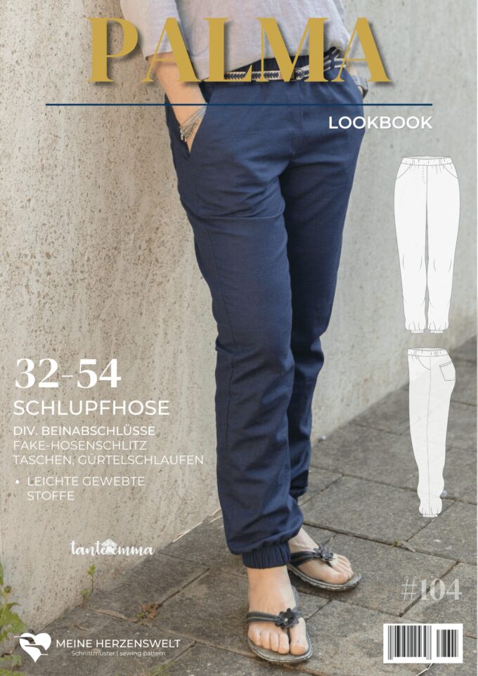 L104 Lookbook Palma Schnittmuster Schlupfhose Hose Damen