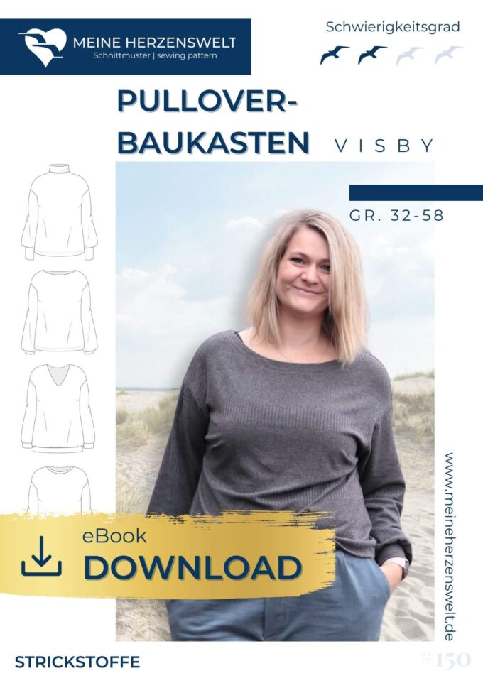 E120 Melba Kleid Pullover Schnittmuster Naehen Meine Herzenswelt