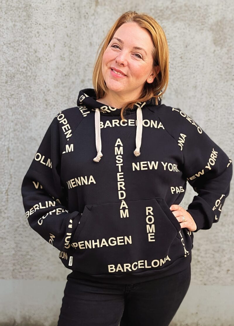 naehanleitung von meine herzenswelt hoodie für damen denver B Marlen Wolff