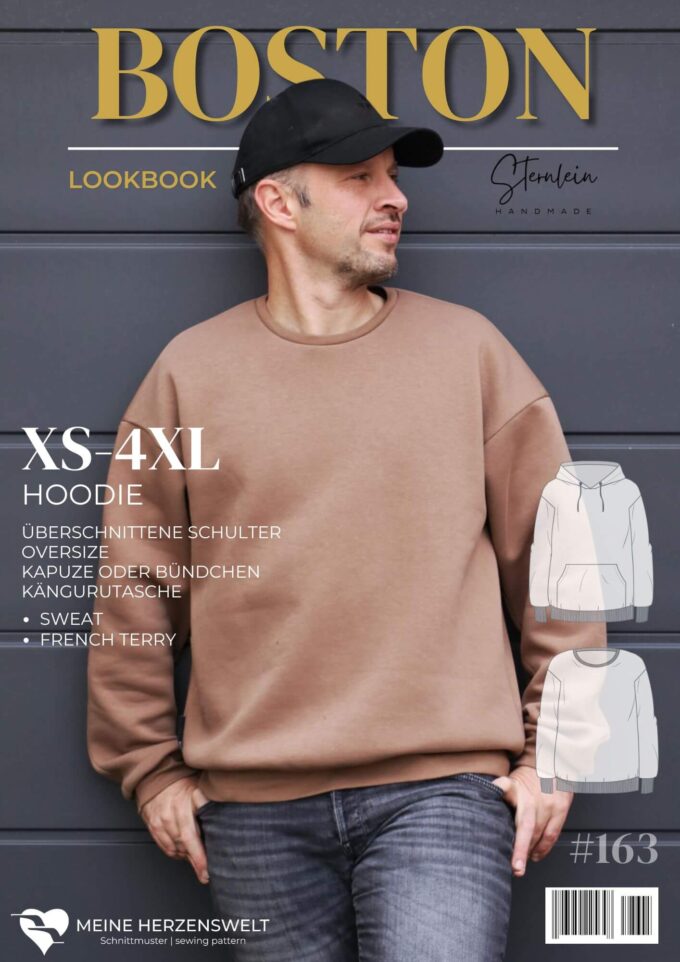 L163 Lookbook Boston Schnittmuster Hoodie Herren