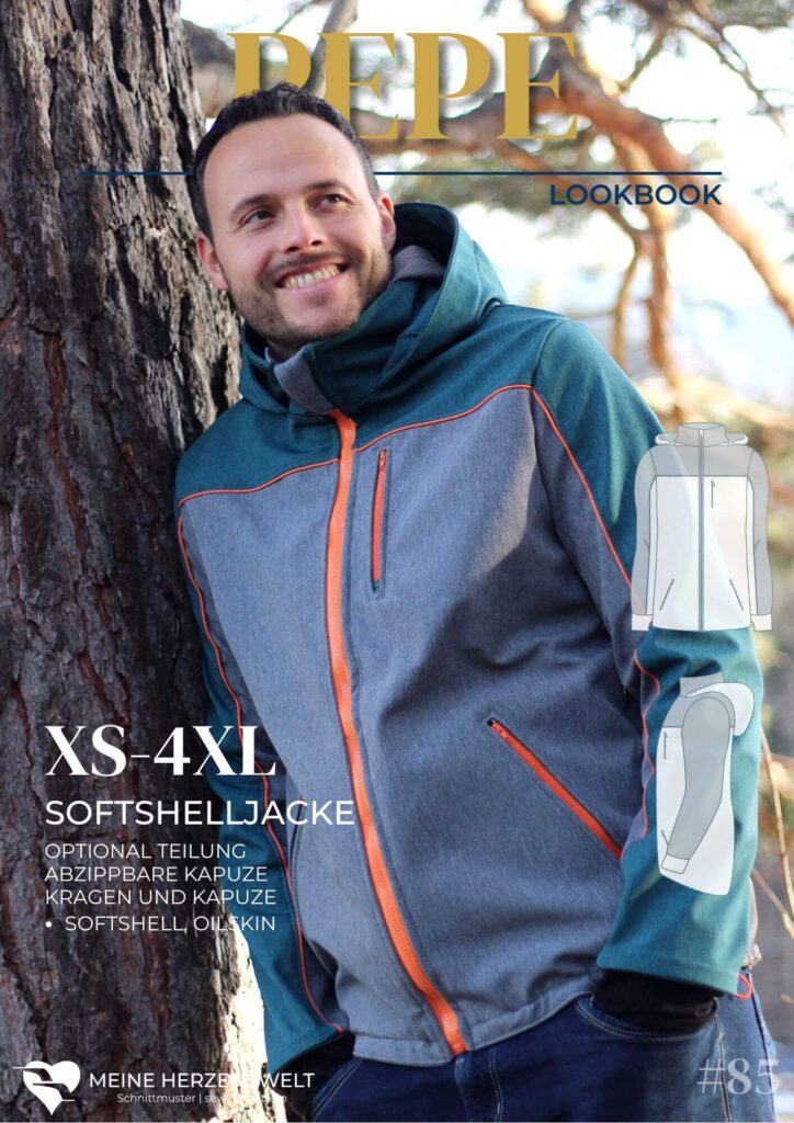 L085 Lookbook Pepe Schnittmuster Softshelljacke Herren Schnittmuster Nähen