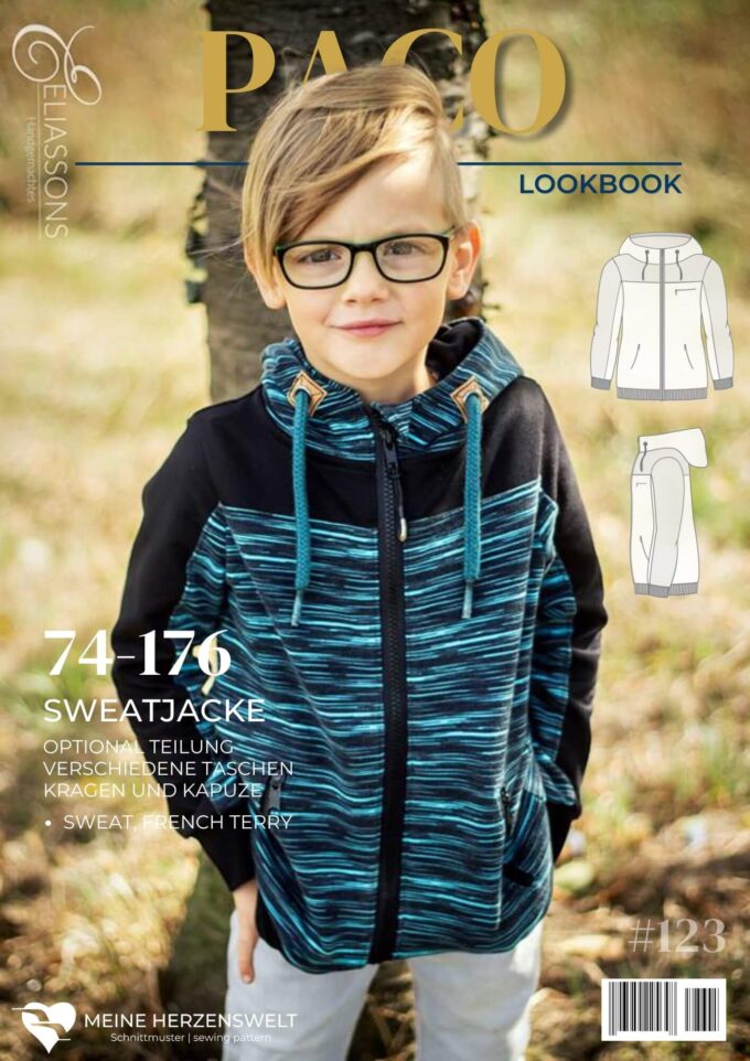 L123 Lookbook Paco Schnittmuster Sweatjacke Kinder