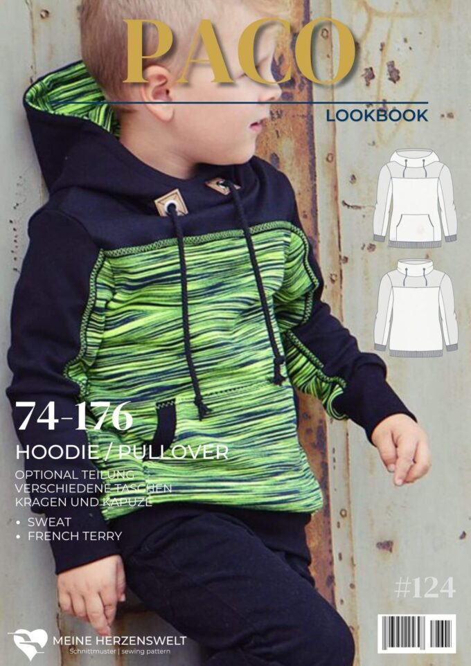 L124 Lookbook Paco Schnittmuster Hoodie Kinder Schnittmuster Nähen Meine Herzenswelt