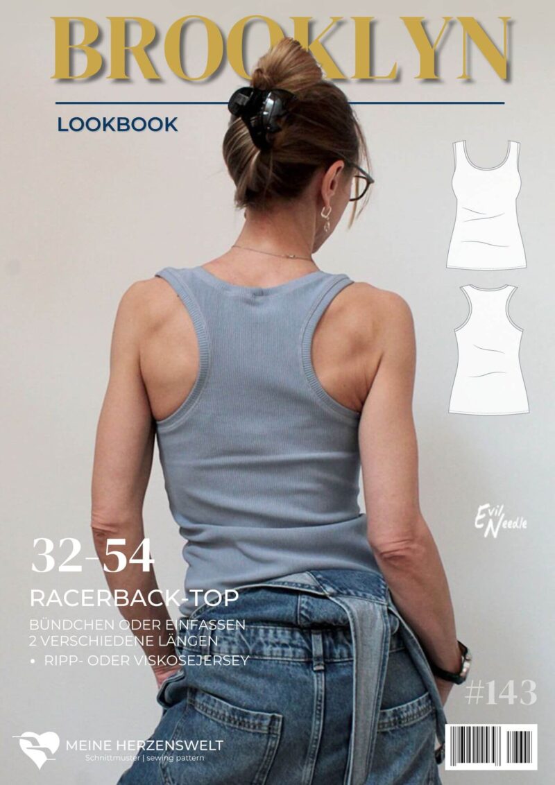 L143 Lookbook Brooklyn Schnittmuster Racerbacktop Damen Nähen Meine Herzenswelt