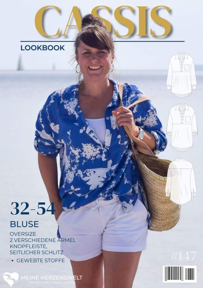 L147 Lookbook Cannes Schnittmuster Oversizebluse Damen Schnittmuster Nähen Meine Herzenswelt