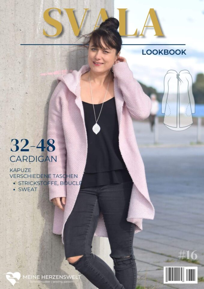 L16 Lookbook Svala Schnittmuster Cardigan Damen Nähen Meine Herzenswelt