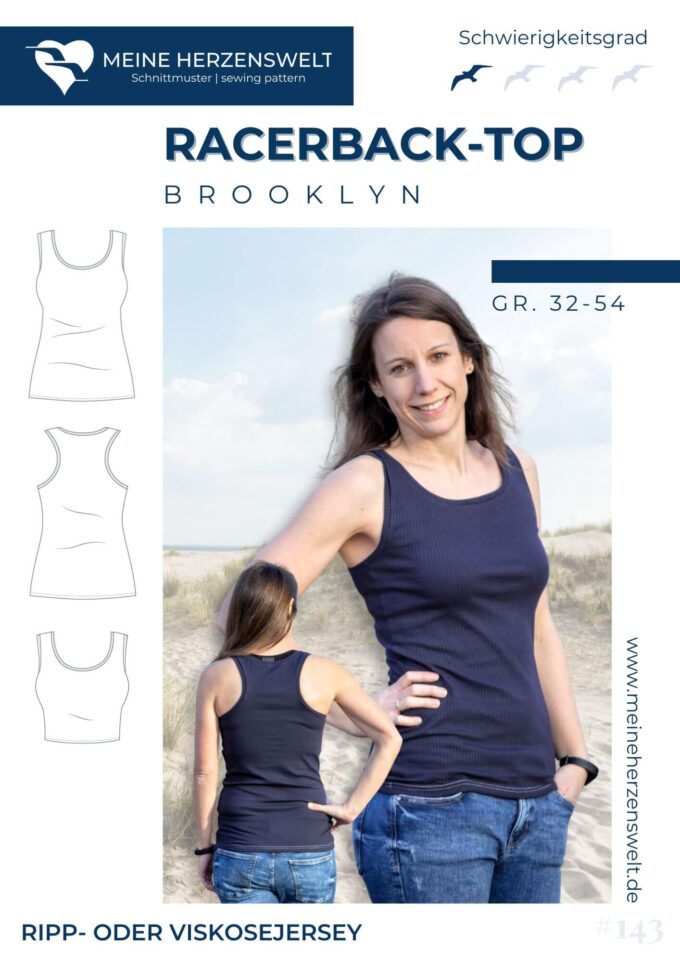 S143 Titelbild Brooklyn Racerbacktop Damen Schnittmuster Nähen Meine Herzenswelt