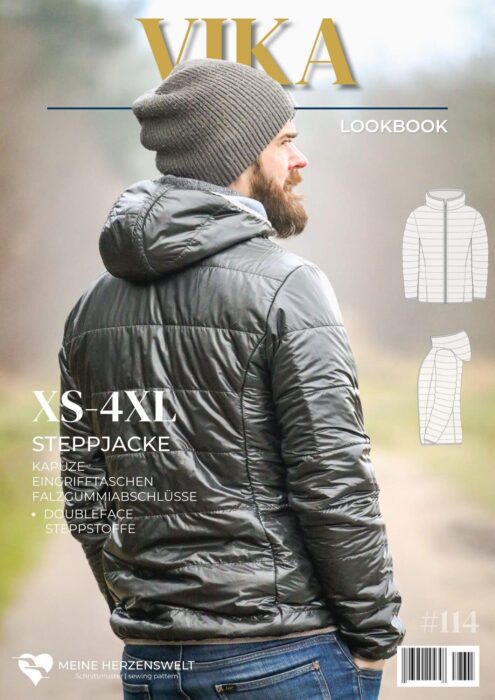 L114 Lookbook Vika Schnittmuster Steppjacke Herren Nähen Meine Herzenswelt1