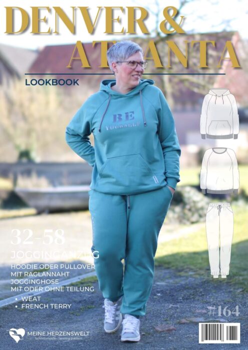 L164 Lookbook Jogginganzug für Damen Denver und Atlanta Schnittmuster Nähen Meine Herzenswelt
