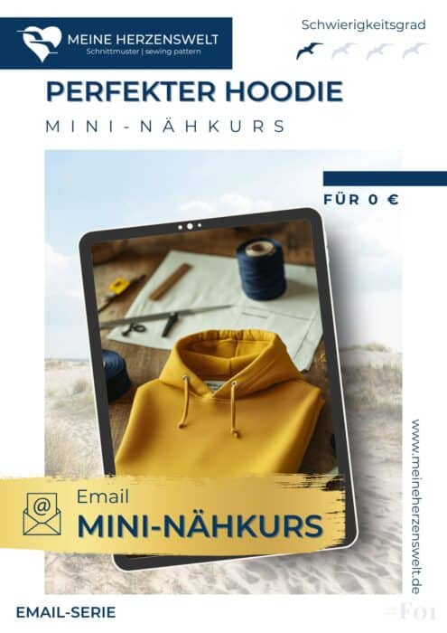 F01 Titelbild Der perfekte Hoodie Mininähkurs Schnittmuster Nähen Meine Herzenswelt (2)