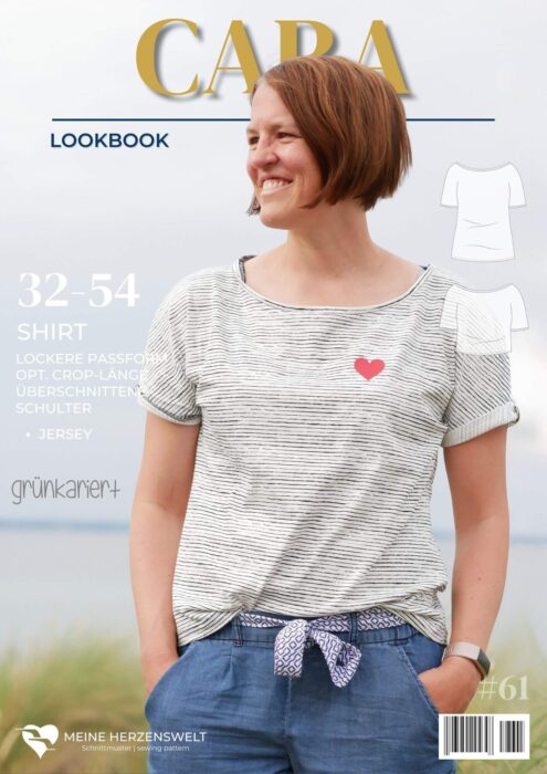 L061 Lookbook Cara Schnittmuster Tshirt Shirt Damen Nähen Meine Herzenswelt