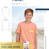 S167 Titelbild dein Seattle Tshirt Kinder Schnittmuster Nähen Meine Herzenswelt mit Plott