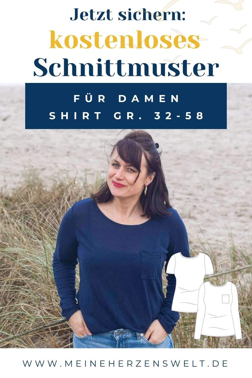 Kostenloses Schnittmuster T Shirt Damen Freebook Vivien kostenloses-schnittmuster-t-shirt-damen-freebook-vivien