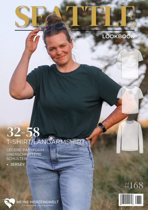 L168 Lookbook Seattle Schnittmuster T Shirt Damen Nähen Meine Herzenswelt (2)
