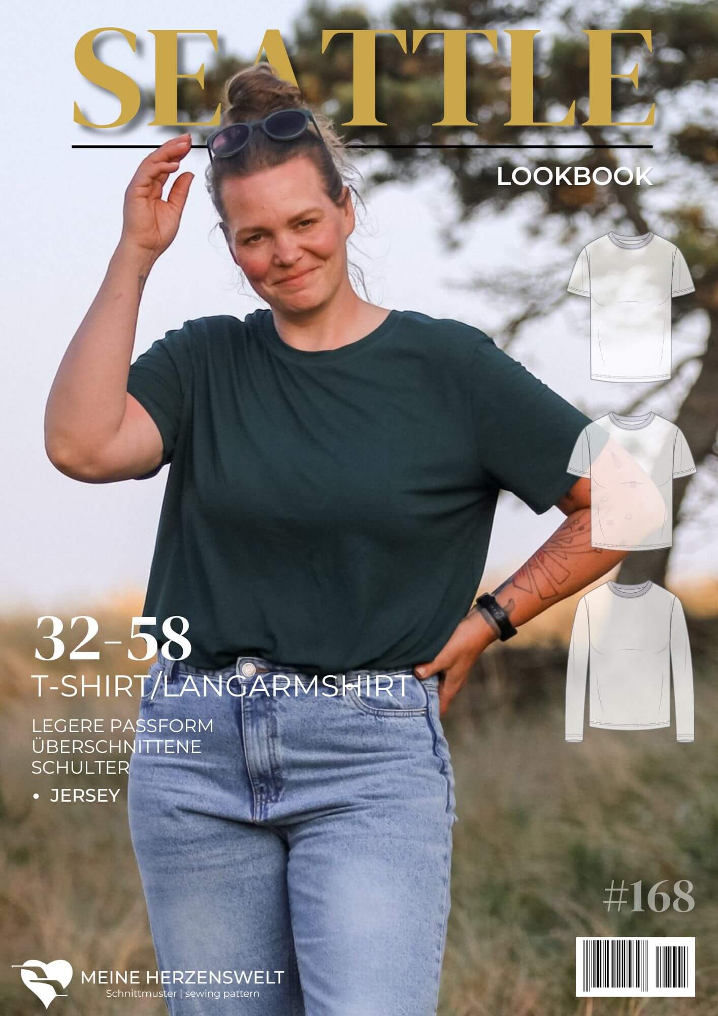 L168 Lookbook Seattle Schnittmuster T Shirt Damen Nähen Meine Herzenswelt (2)