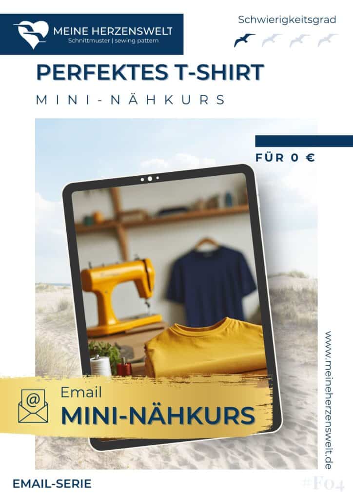 F04 Titelbild Das perfekte T Shirt nähen Mininähkurs Schnittmuster Nähen Meine Herzenswelt (2)