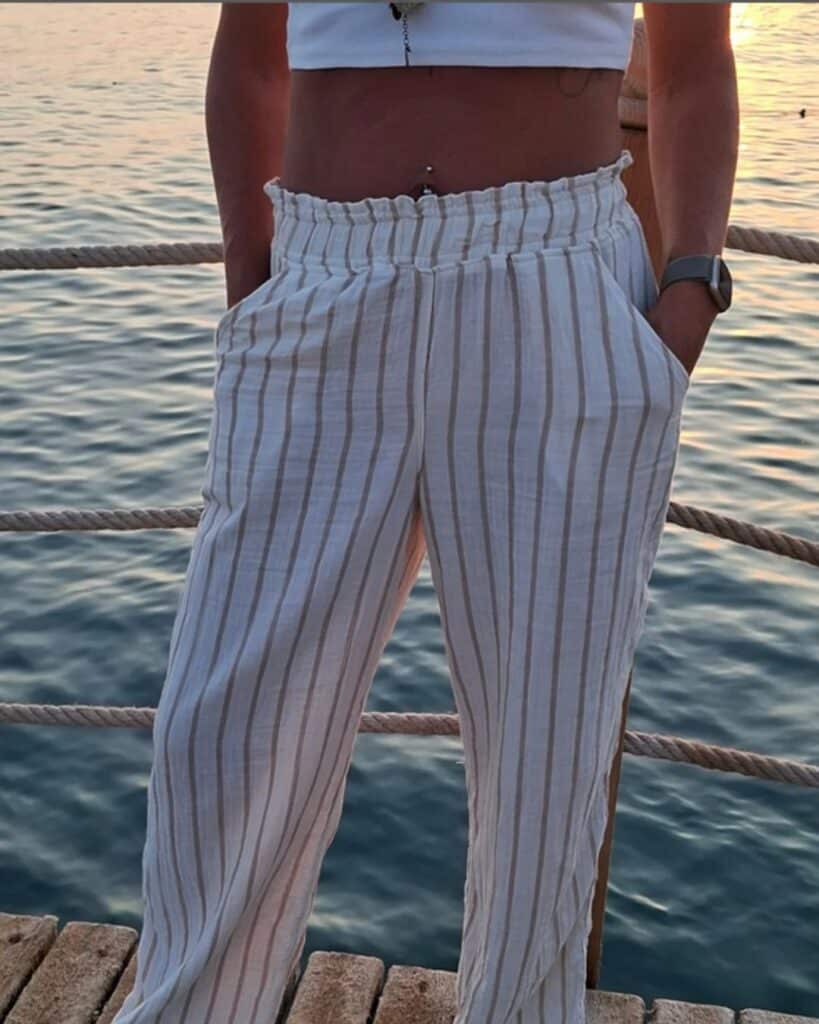 Hose aus Musselin nähen Musselinhose nähen Urlaub Sommer Schnittmuster Valetta Meine Herzenswelt (5)