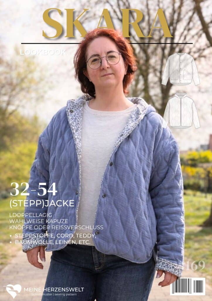 L169 Lookbook Skara Schnittmuster Steppjacke Damen Nähen Meine Herzenswelt