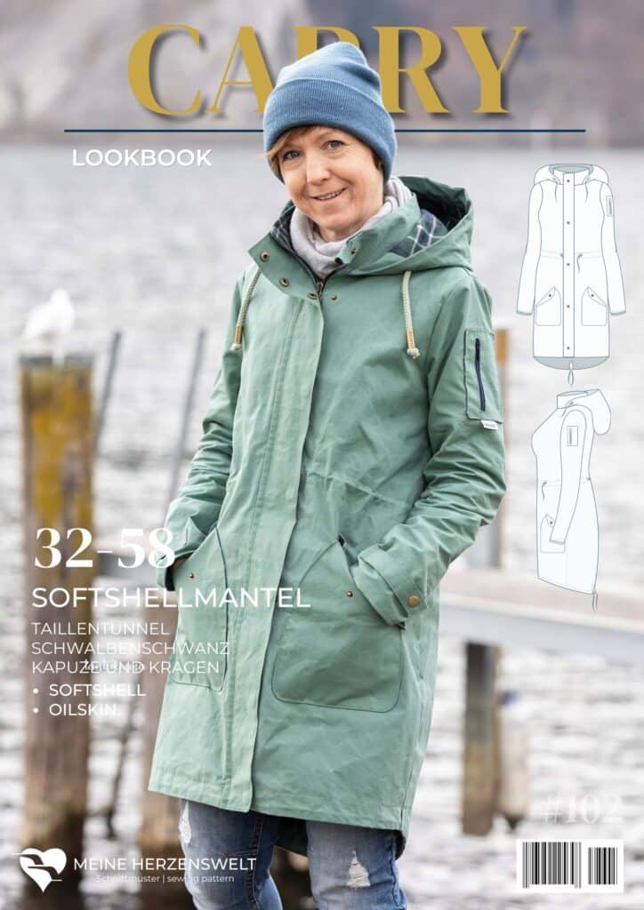 L102 Lookbook Carry Softshellmantel für Damen nähen Schnittmuster Meine Herzenswelt