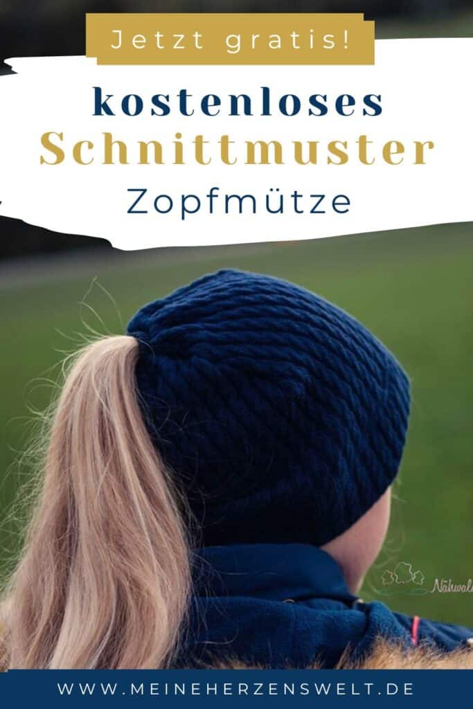 Pinterest kostenlosen Schnittmuster Zopfmütze für Damen und Mädchen Freebook gratis Schnittmuster nähen Meine Herzenswelt (6)