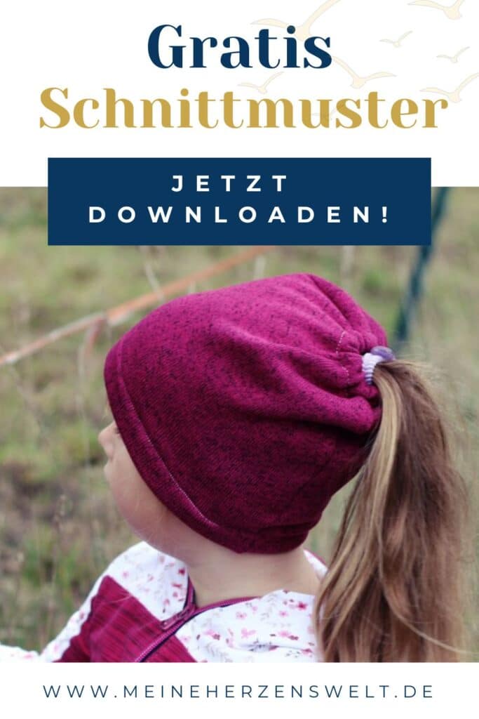 Pinterest kostenlosen Schnittmuster Zopfmütze für Damen und Mädchen Freebook gratis Schnittmuster nähen Meine Herzenswelt