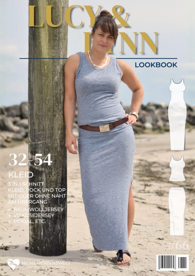L066 Lookbook Lucy & Lynn Kleid Jerseykleid Top Rock Schnittmuster Nähen Meine Herzenswelt (2)
