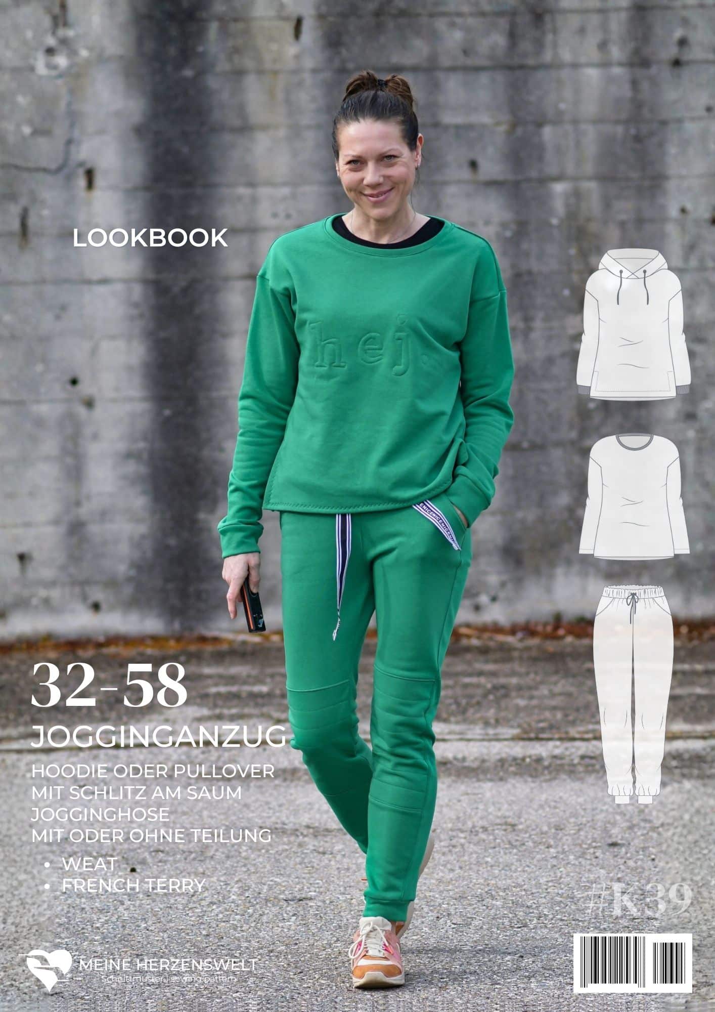 LK039 Lookbook Jogginganzug für Damen Montana und Atlanta Schnittmuster Nähen Meine Herzenswelt