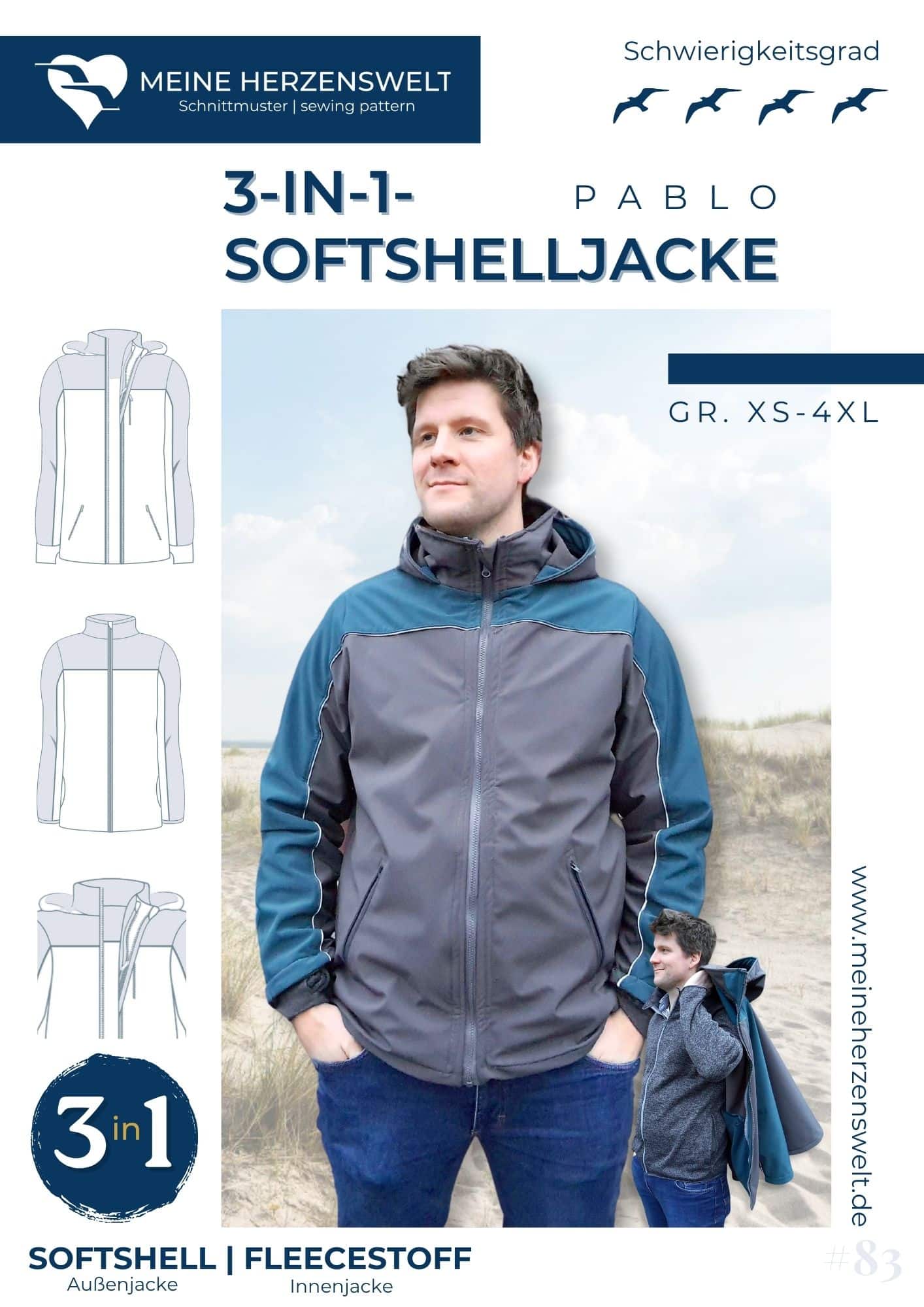 S083 Pablo Jacke Schnittmuster Naehen Meine Herzenswelt