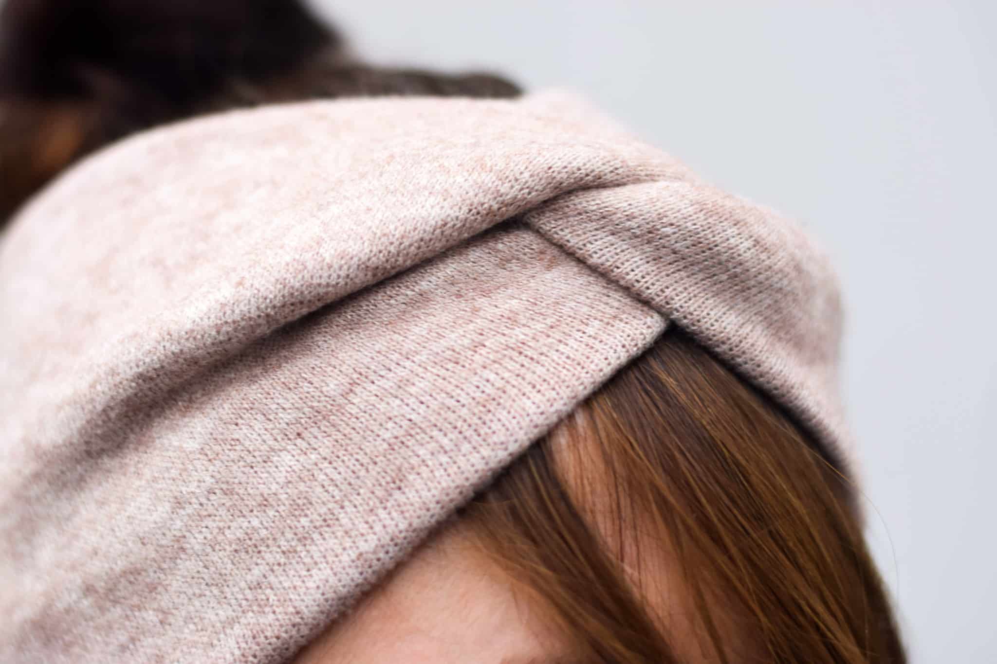 Stirnband nähen XXL Stirnband nähen mit Knoten Stirnband mit Twist nähen Schnittmuster Nähanleitung Meine Herzenswelt