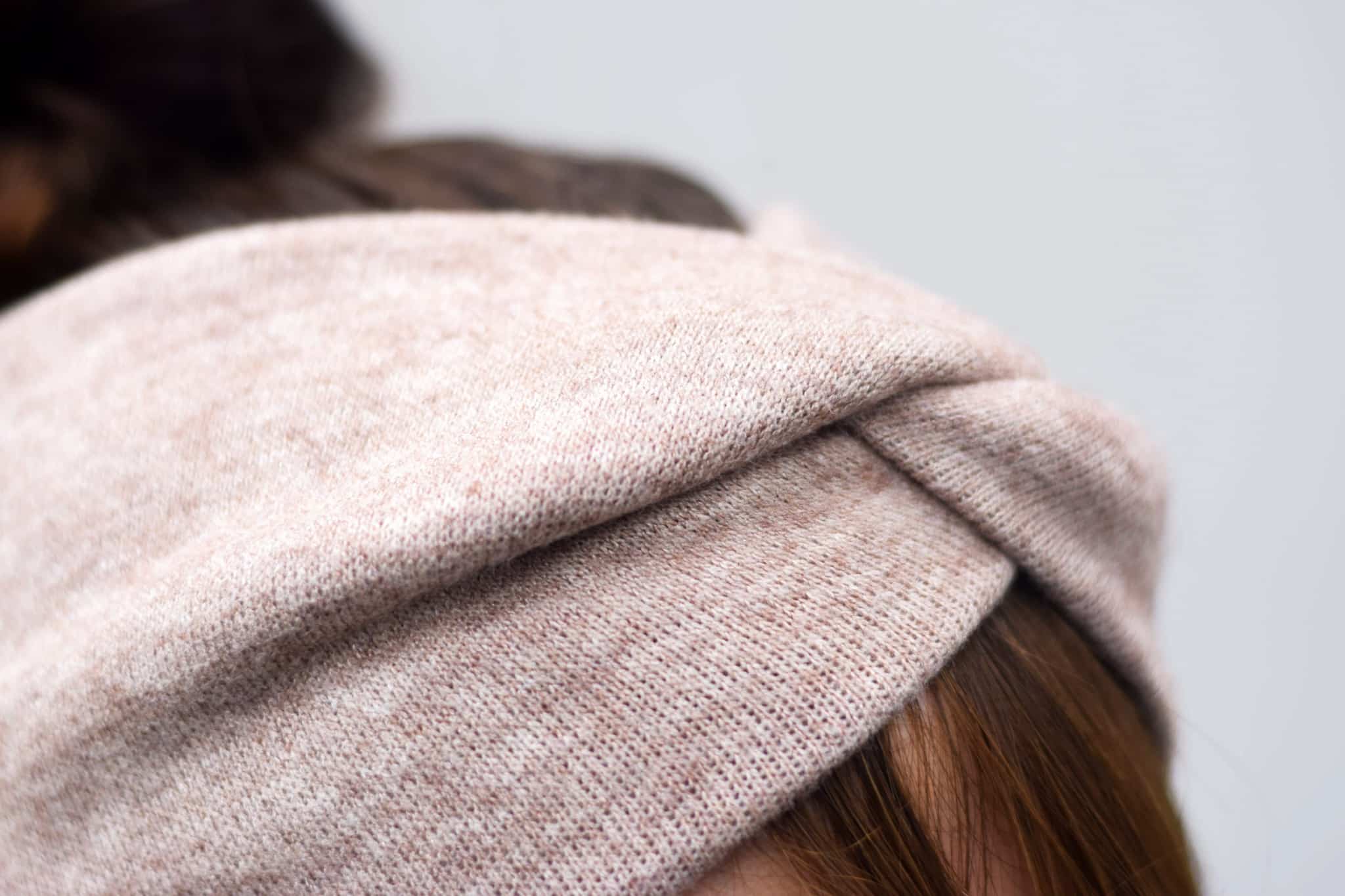 Stirnband nähen XXL Stirnband nähen mit Knoten Stirnband mit Twist nähen Schnittmuster Nähanleitung Meine Herzenswelt