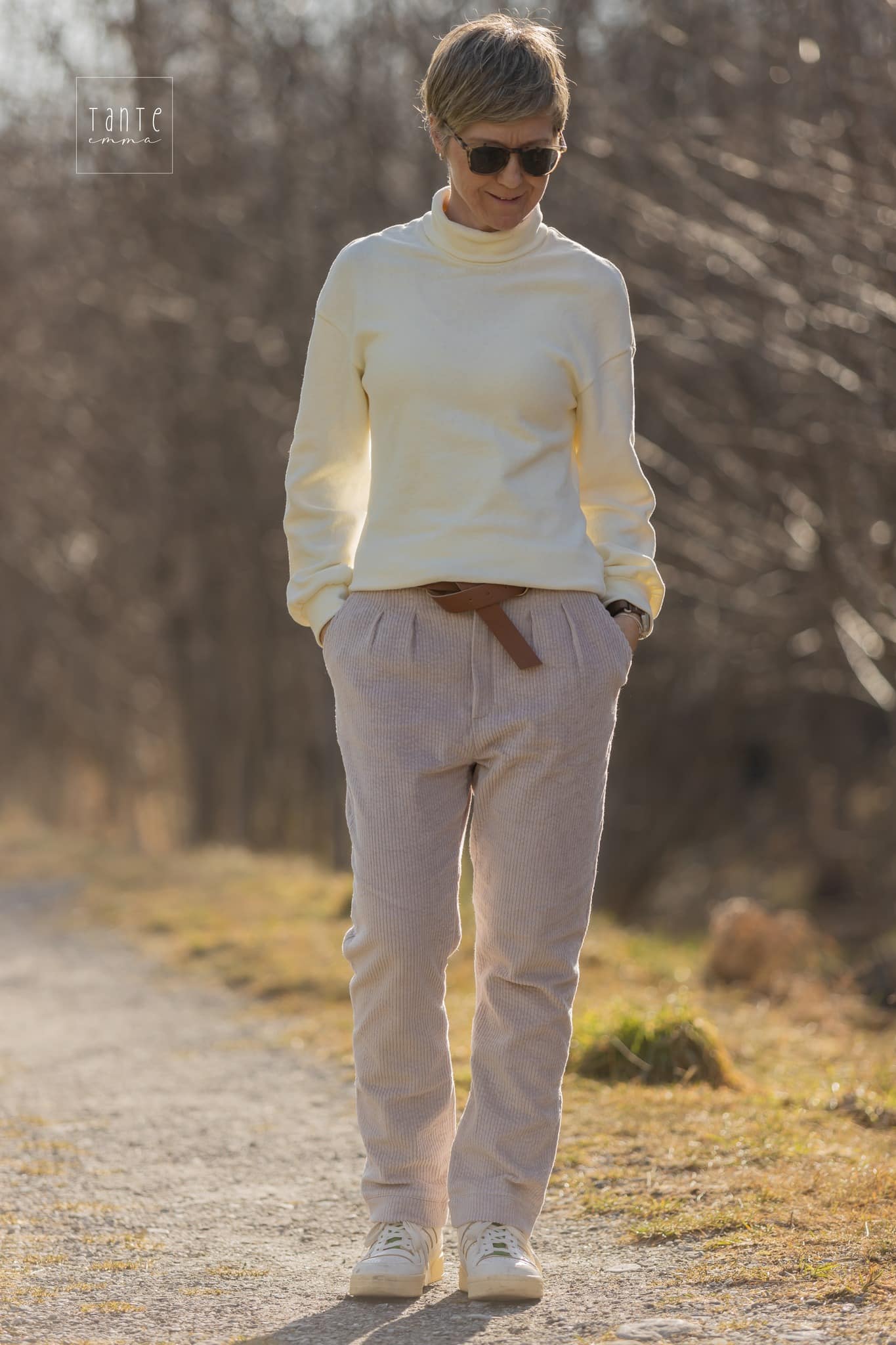 Outfit zum Nähen Kombi Schnittmuster Hose Riga Strickpullover Visby Meine Herzenswelt Dagmar Arpagaus Lechner Kopie