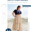 K049 Titelbild Outfit zum Nähen Kombi Schnittmuster Rock Valencia Shirt Alcudia Meine Herzenswelt