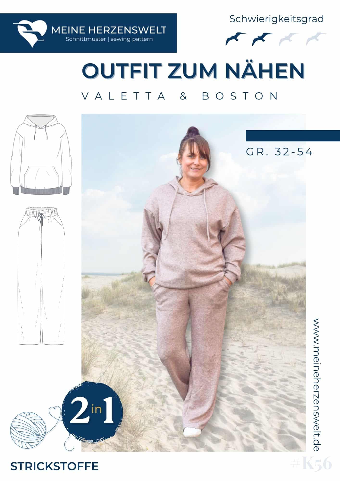 meine-herzenswelt-valetta-boston-strickoutfit-schnittmuster-damen-hoodie-hose image 1