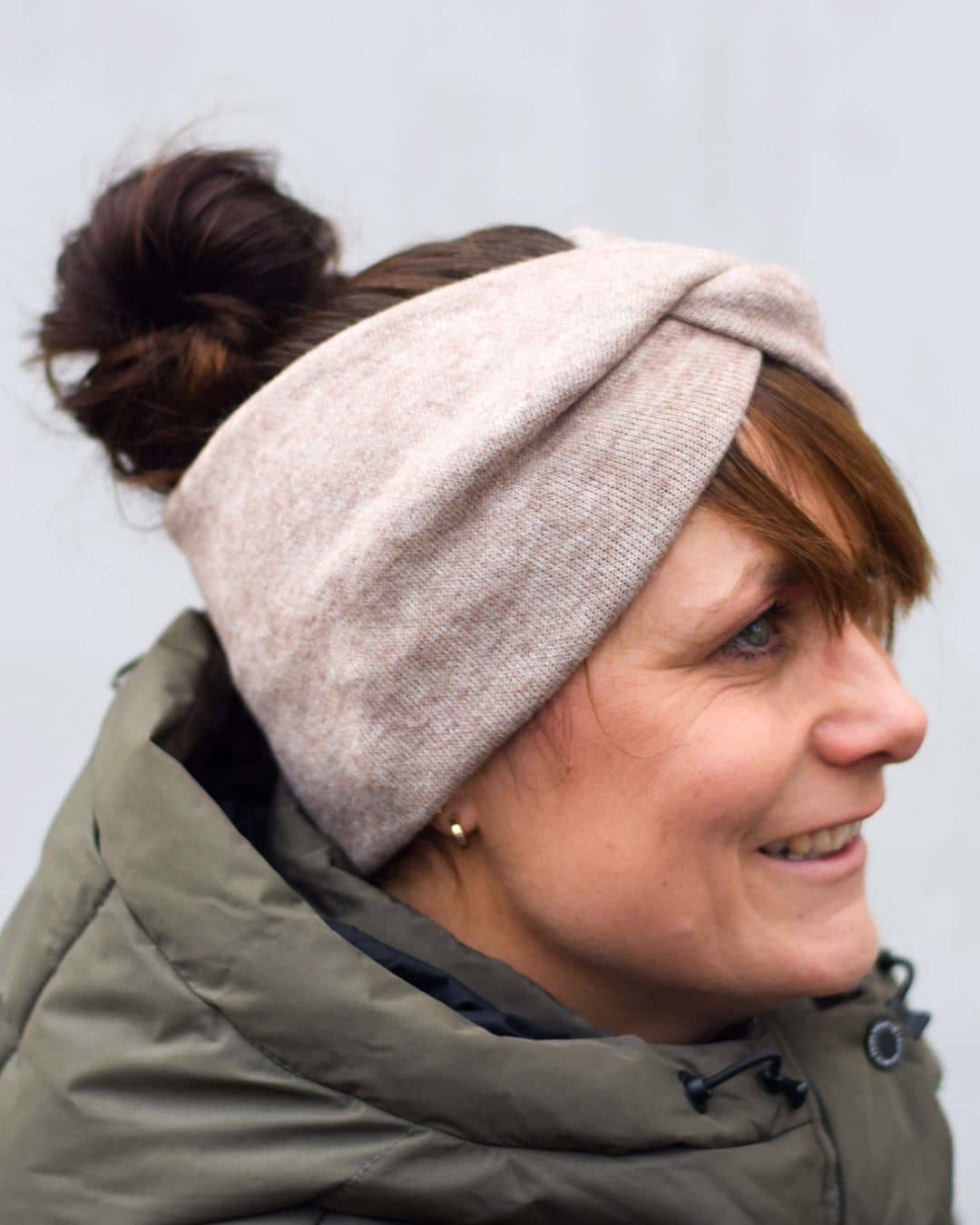 Stirnband nähen XXL Stirnband nähen mit Knoten Stirnband mit Twist nähen Schnittmuster Nähanleitung Meine Herzenswelt