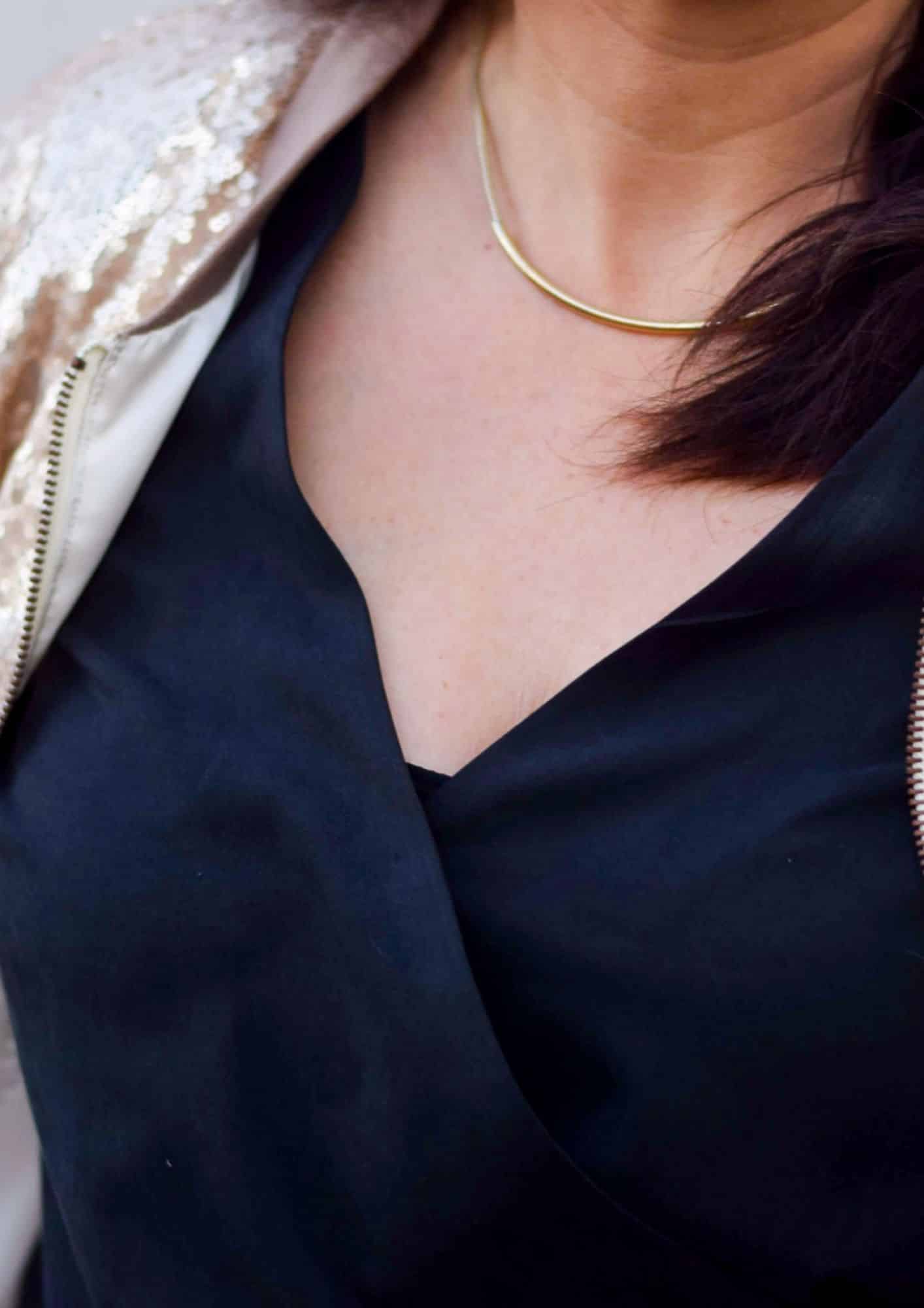 festliches Outfit nähen Schnittmuster Culotte, Bluse, Pailletten Blouson Meine Herzenswelt (4)