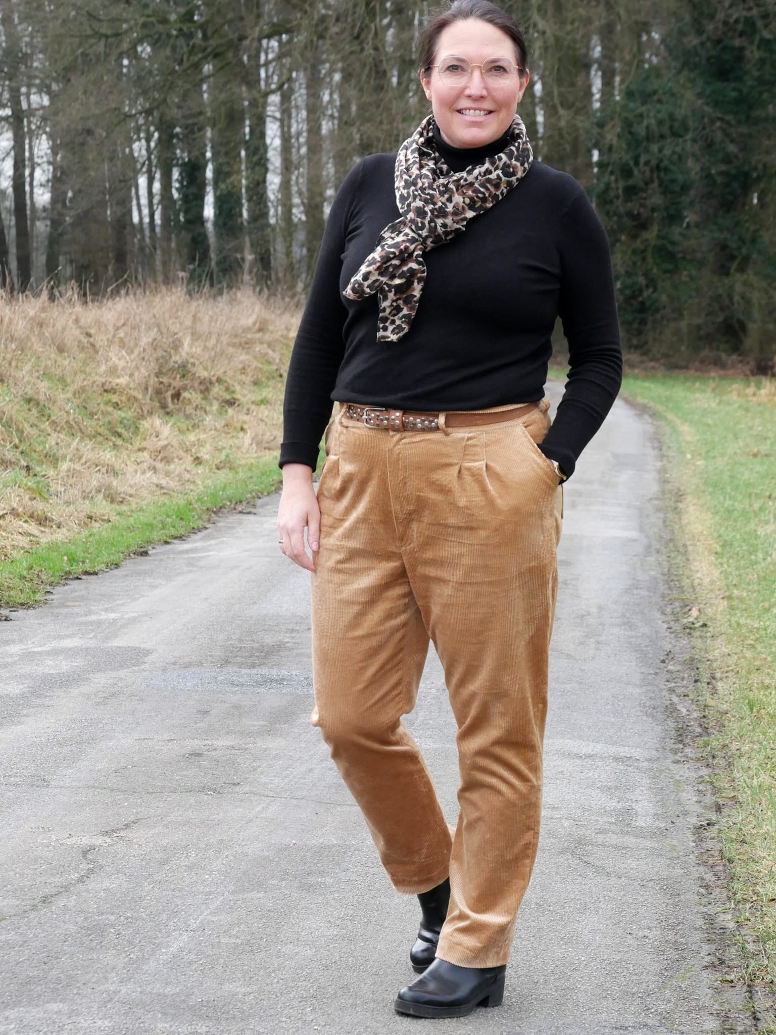 Outfit zum Nähen Kombi Schnittmuster Hose Riga Strickpullover Visby Meine Herzenswelt katja haking